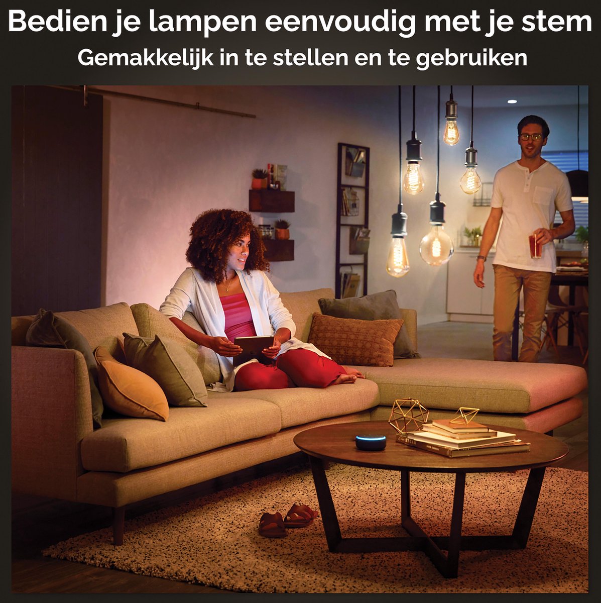 Philips Hue Filamentlamp White Ambiance Globe E27 - Geel