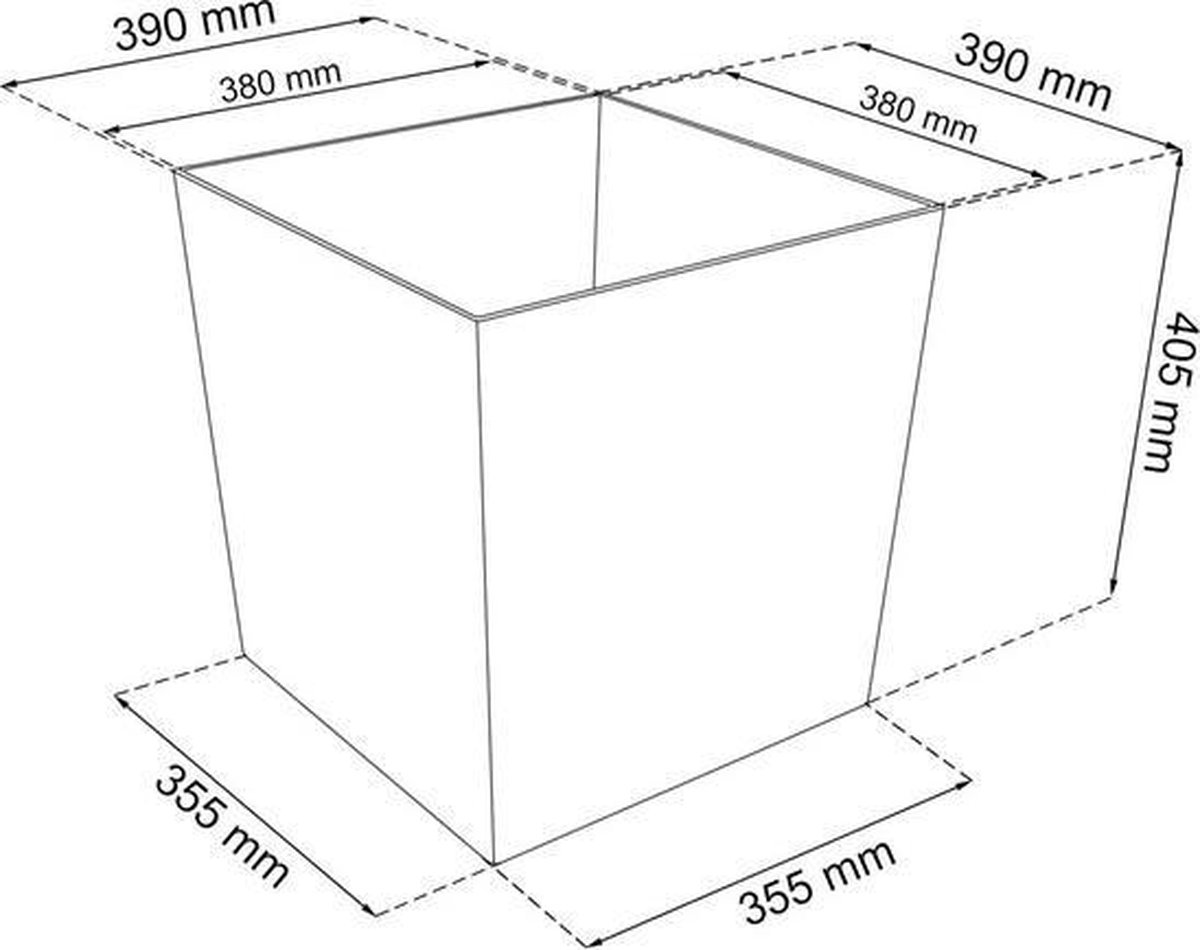 Bloembak Balkonbak Rato Low 40x40x40,8cm Prosperplast - Wit