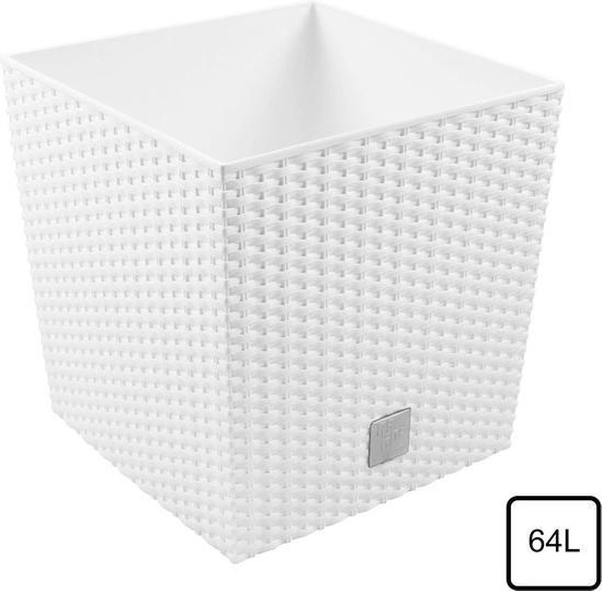 Bloembak Balkonbak Rato Low 40x40x40,8cm Prosperplast - Wit