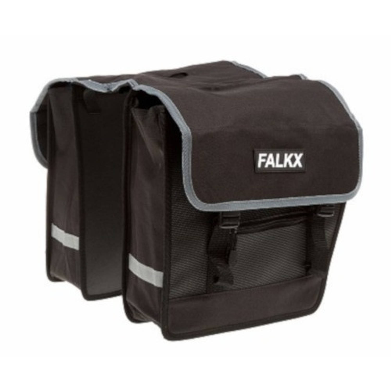 Falkx Dubbele Fietstas Schuin 26 Liter - Zwart