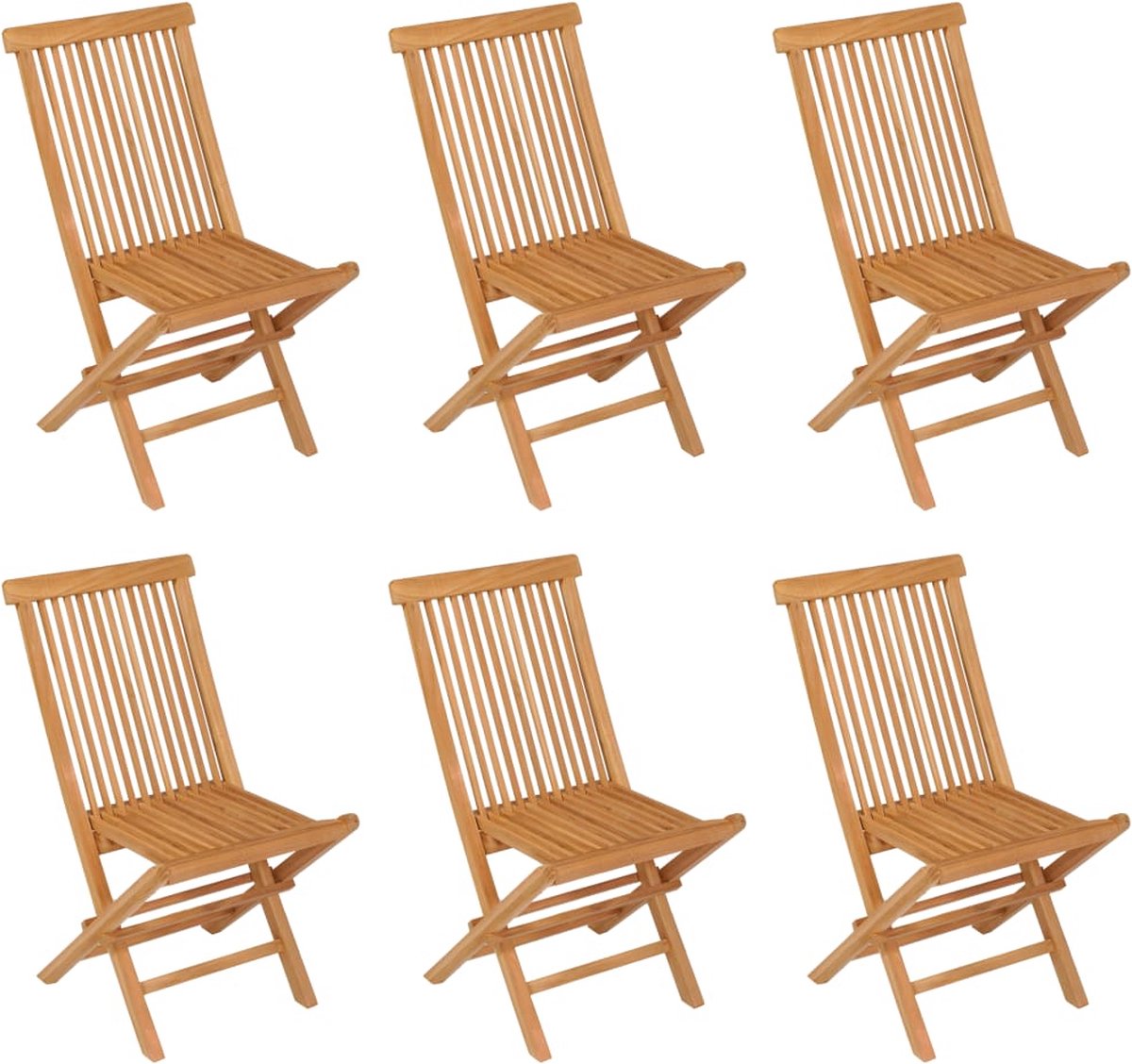 Vidaxl 7-delige Tuinset Massief Teakhout - Bruin