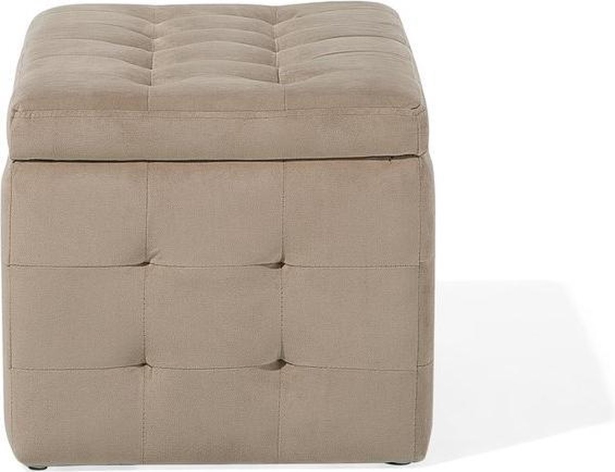 Beliani Michigan Voetenbank Fluweel 40 X 73 Cm - Bruin