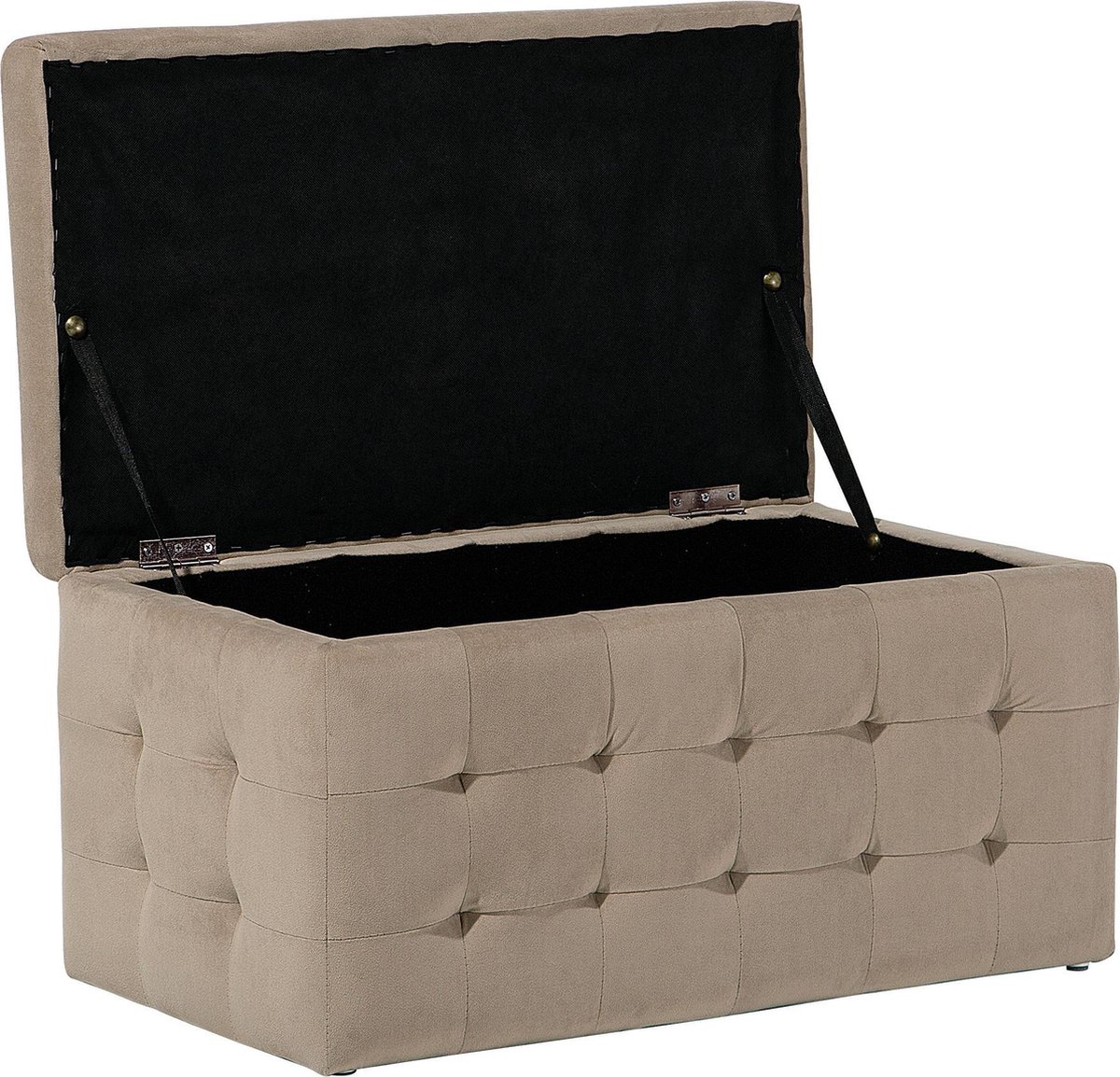 Beliani Michigan Voetenbank Fluweel 40 X 73 Cm - Bruin