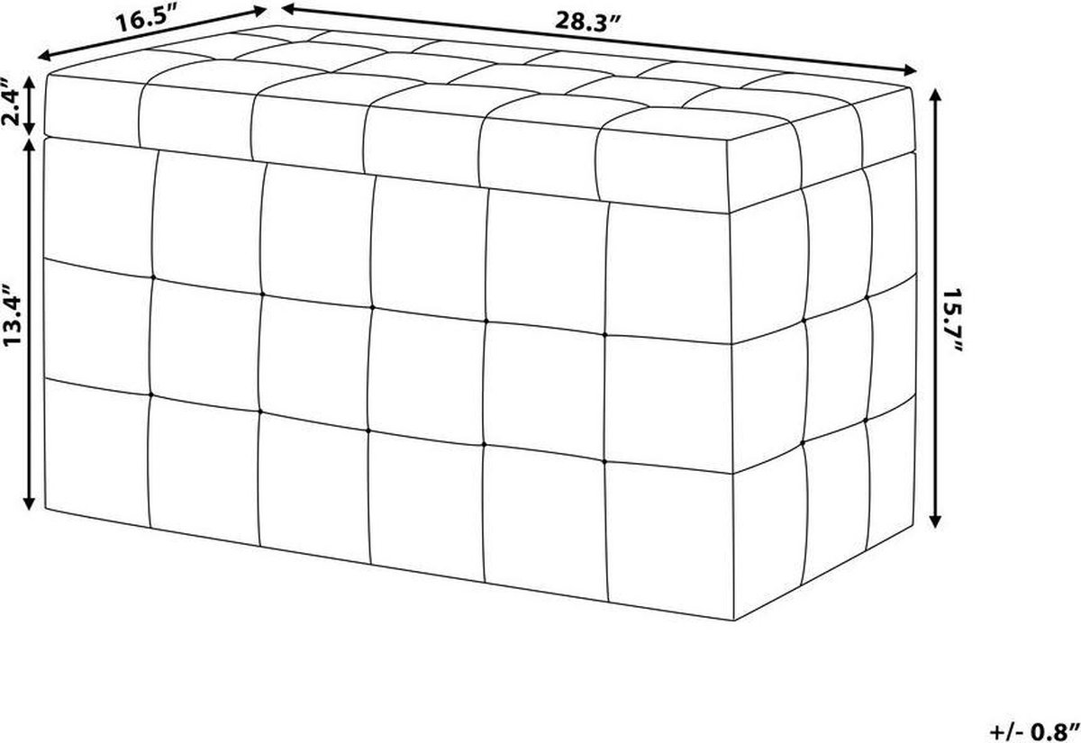 Beliani Michigan Voetenbank Fluweel 40 X 73 Cm - Bruin