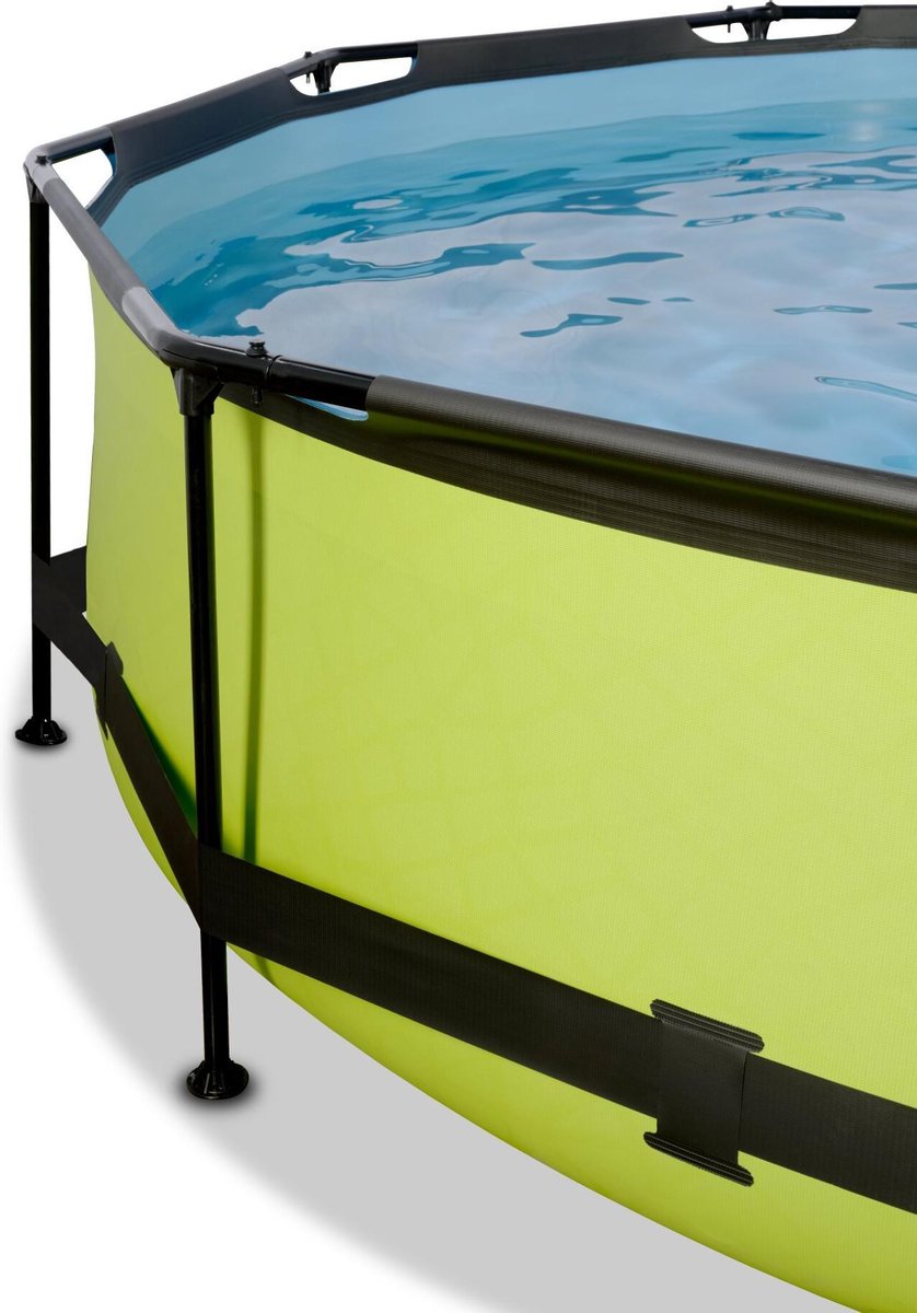 EXIT Toys Lime Zwembad ø300x76cm Met Overkapping En Filterpomp - - Groen