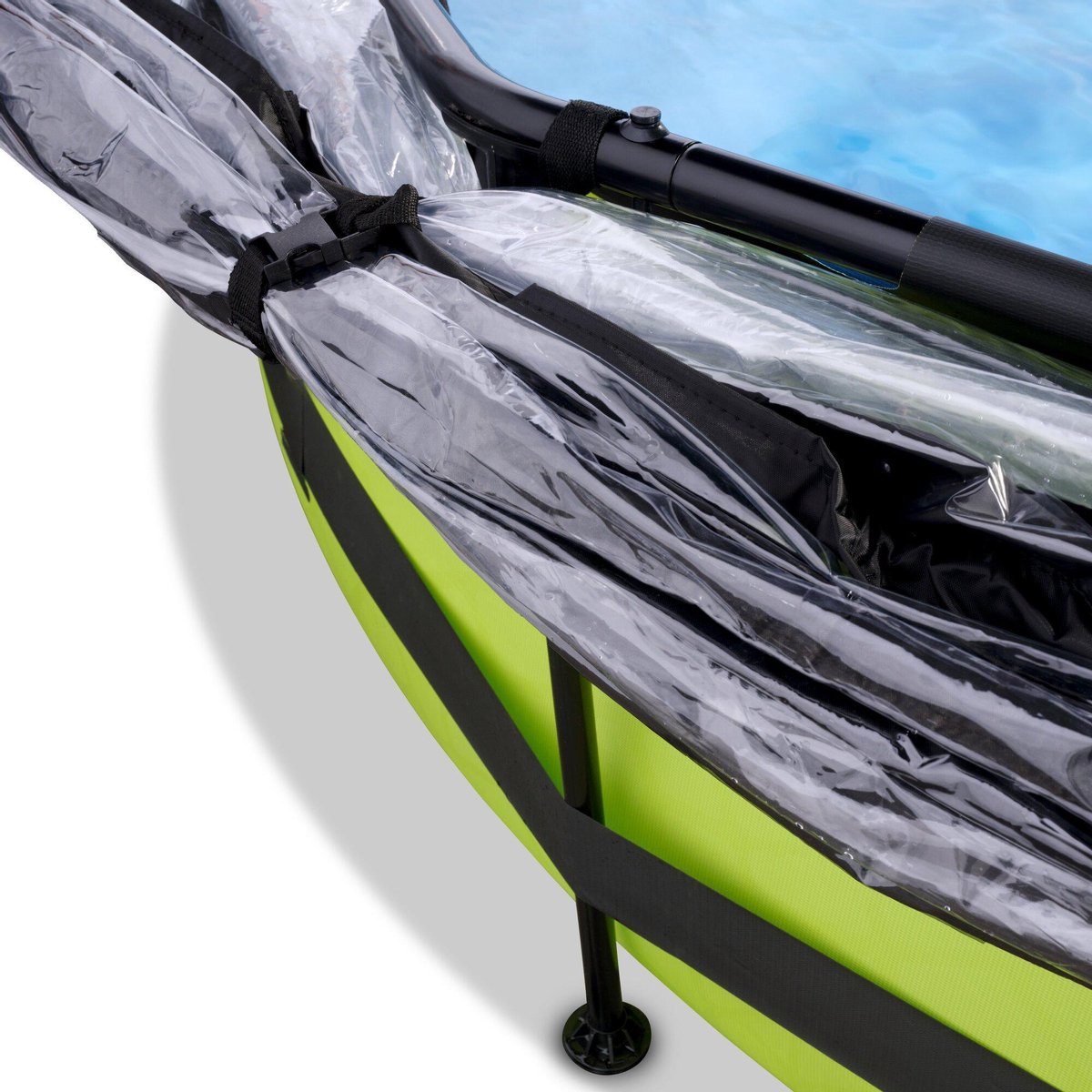 EXIT Toys Lime Zwembad ø300x76cm Met Overkapping En Filterpomp - - Groen