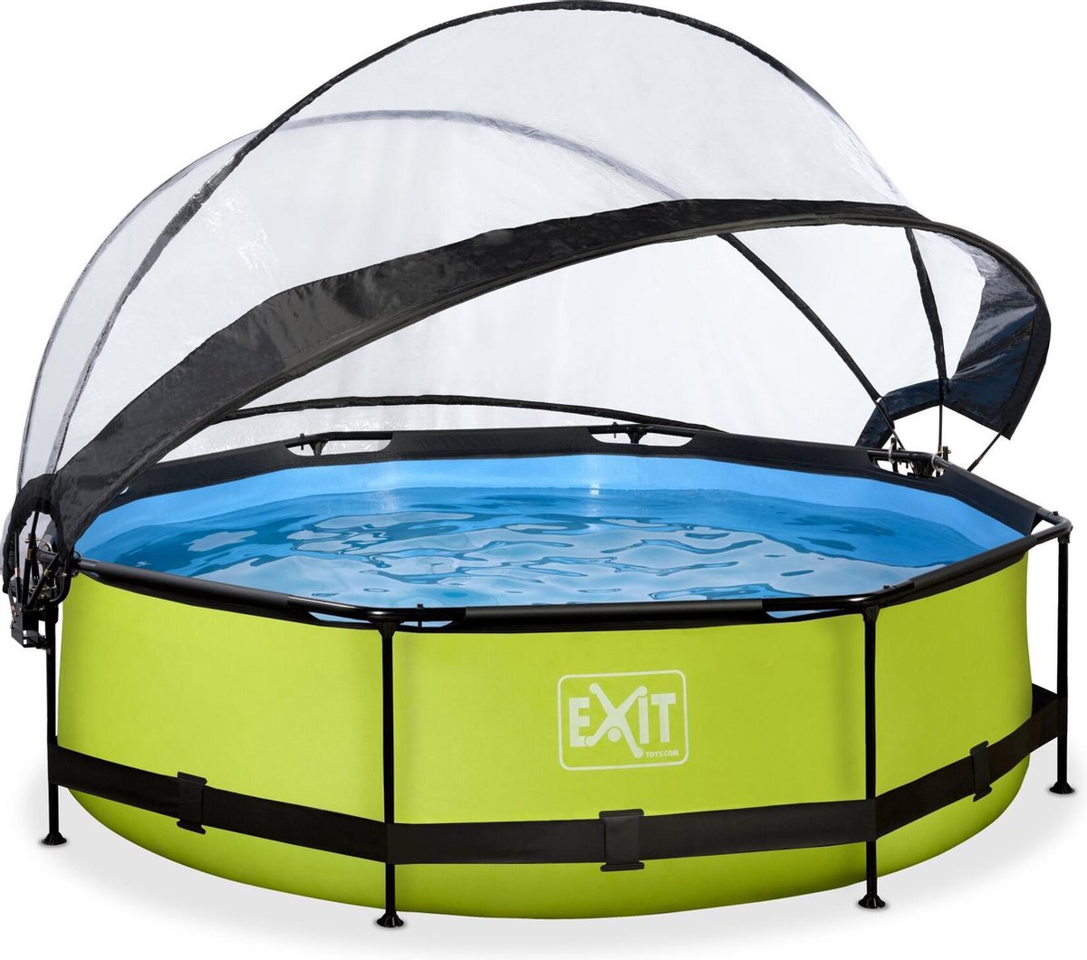 EXIT Toys Lime Zwembad ø300x76cm Met Overkapping En Filterpomp - - Groen