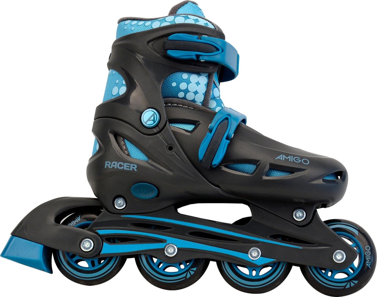 Amigo Inlineskates Racer Junior Polypropyleen Aqua Mt 30/33 - Blauw