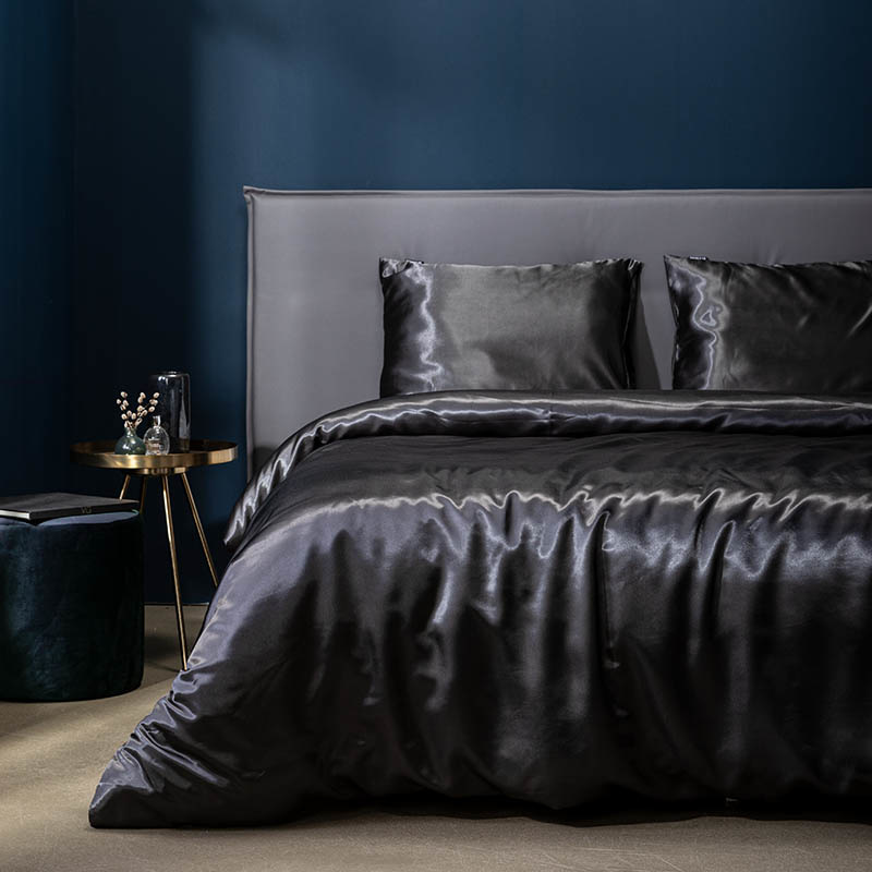 Fresh & Co Silk Satin - Antraciet 1-persoons (140 x 220 cm + 1 kussensloop)