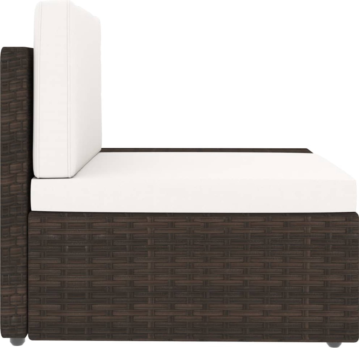 Vidaxl 4-delige Loungeset Poly Rattan - Bruin