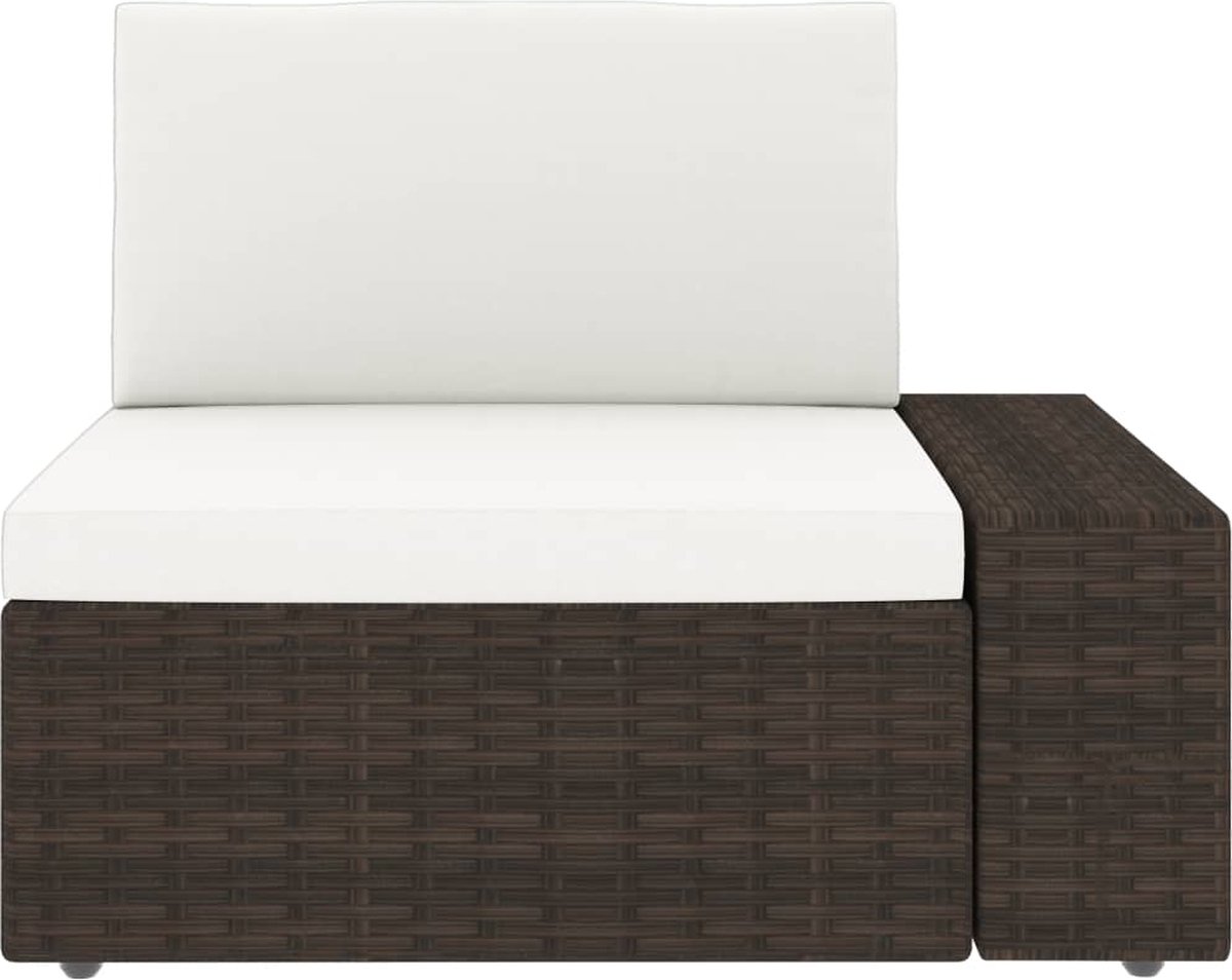 Vidaxl 4-delige Loungeset Poly Rattan - Bruin