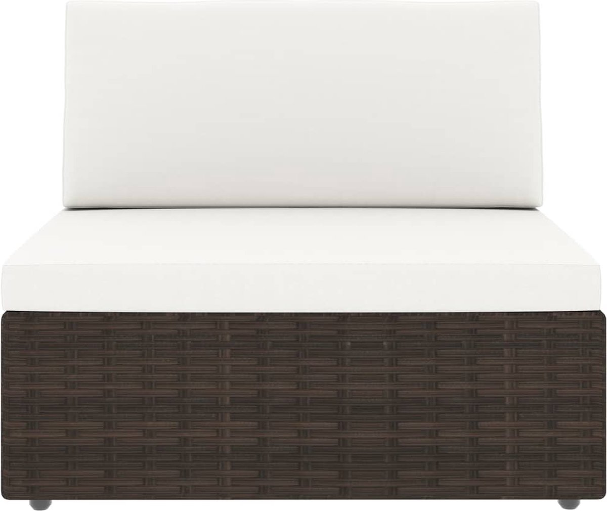 Vidaxl 4-delige Loungeset Poly Rattan - Bruin