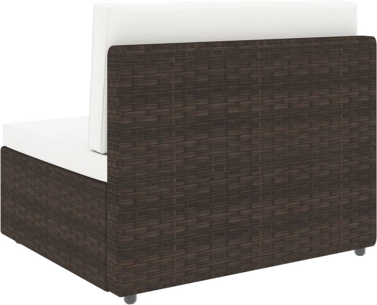 Vidaxl 4-delige Loungeset Poly Rattan - Bruin