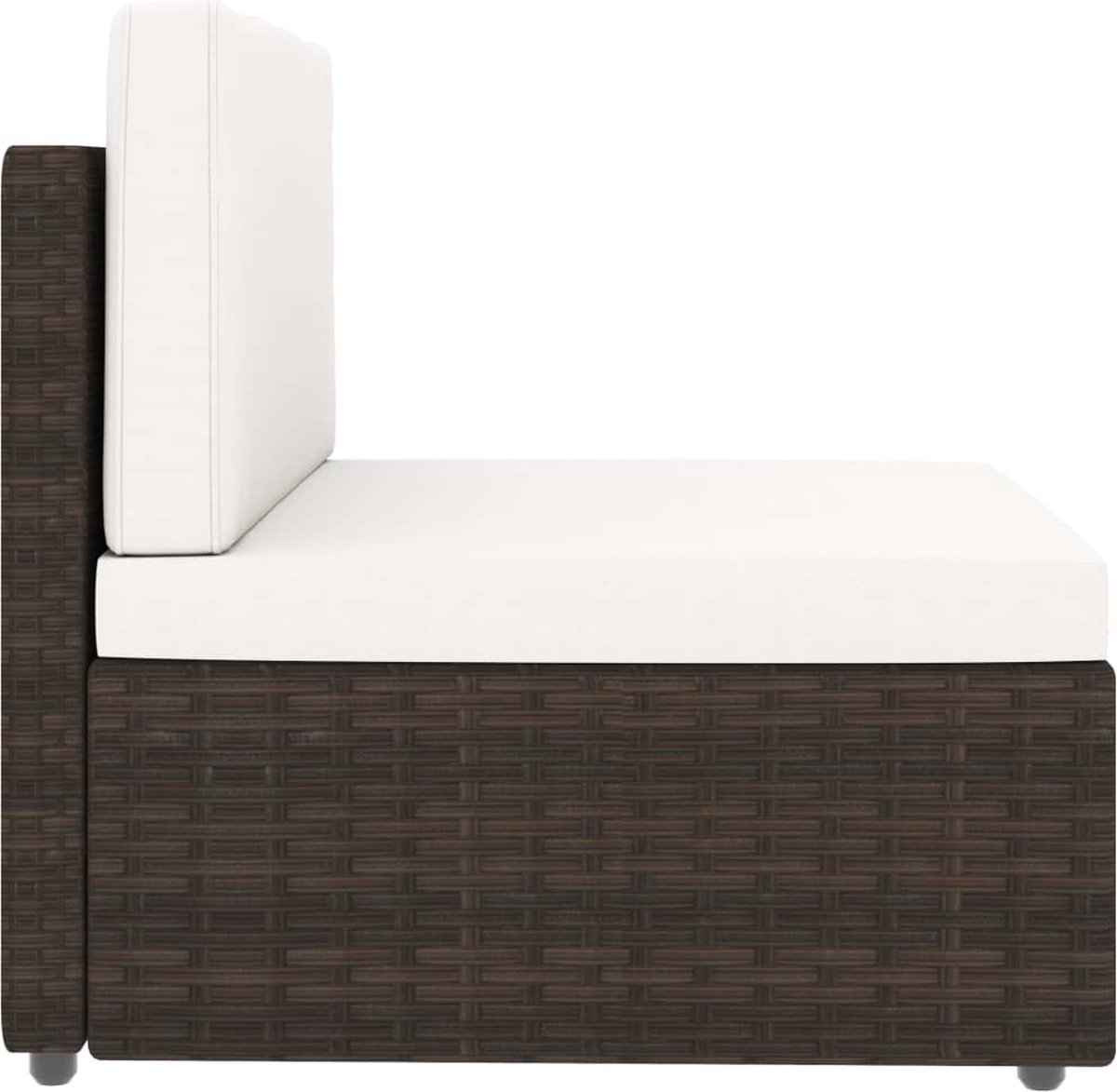 Vidaxl 4-delige Loungeset Poly Rattan - Bruin