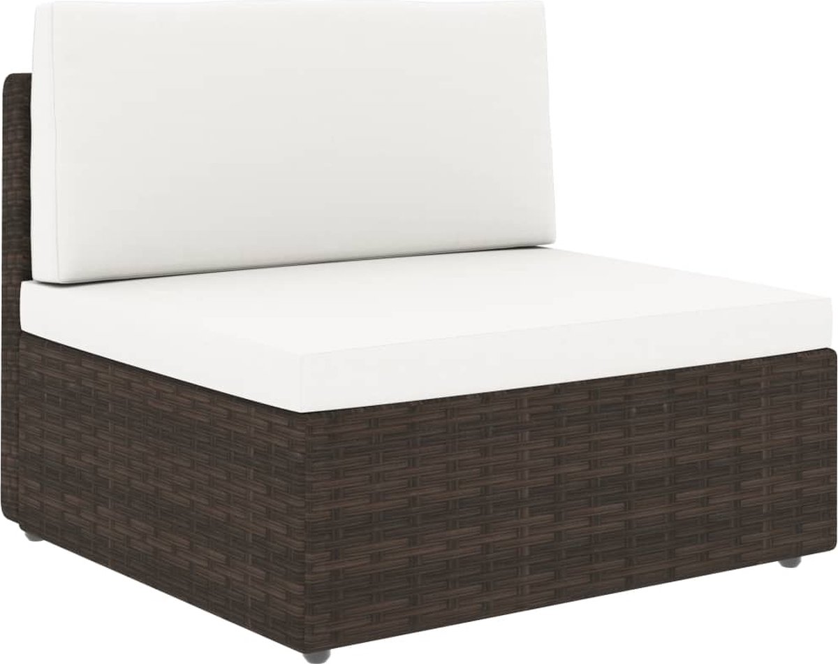 Vidaxl 4-delige Loungeset Poly Rattan - Bruin