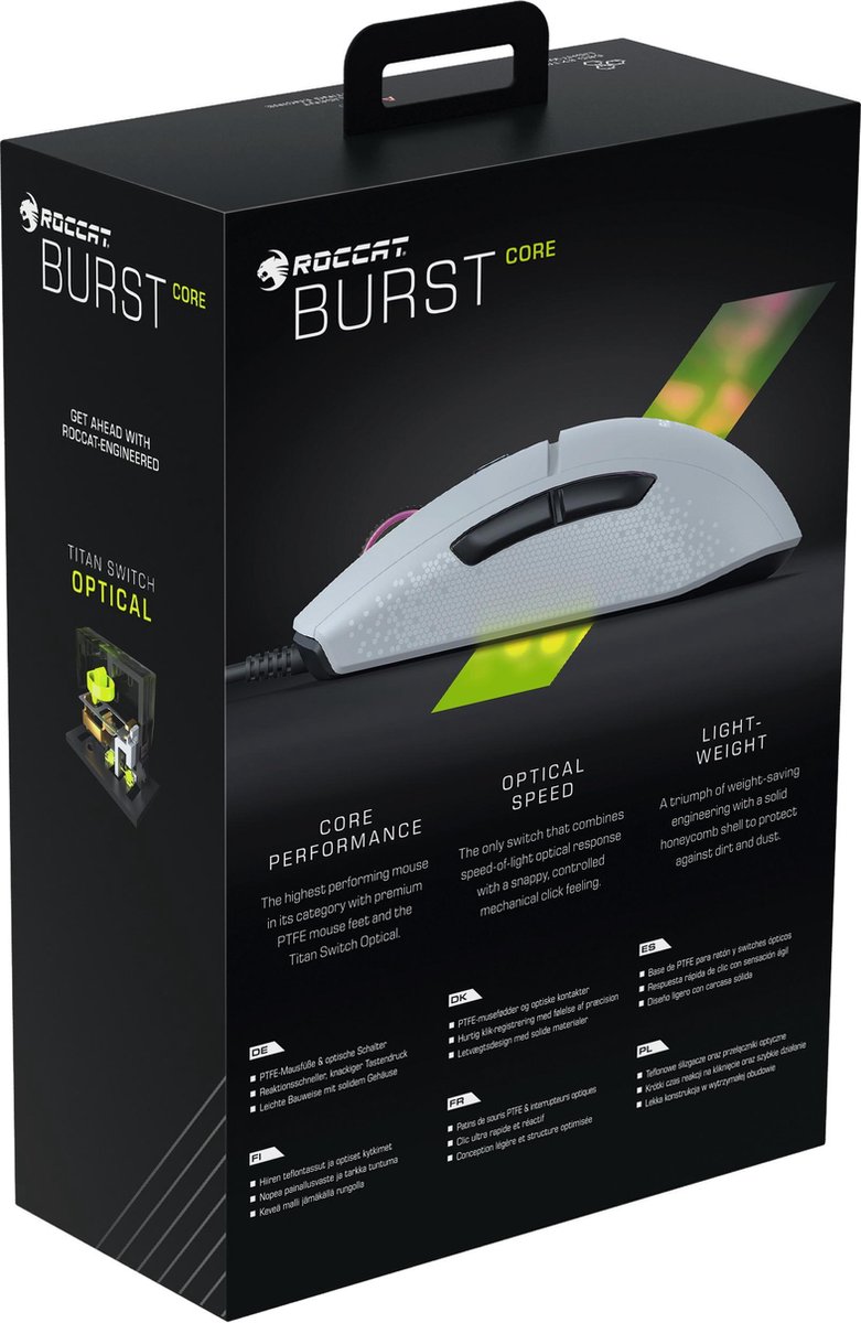 Roccat Burst Core Gaming Muis - Wit