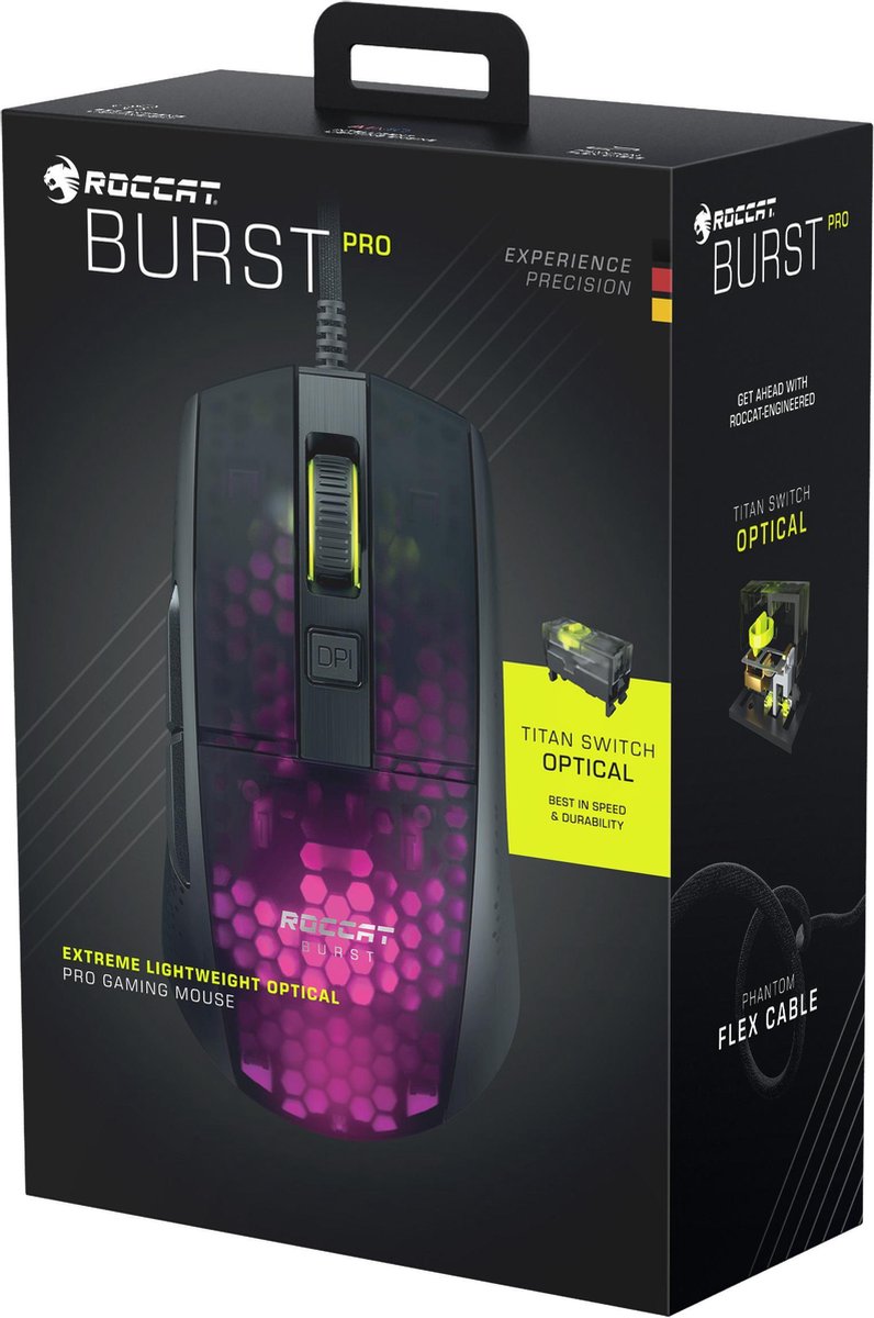 Roccat Burst Pro Gaming Muis - Zwart
