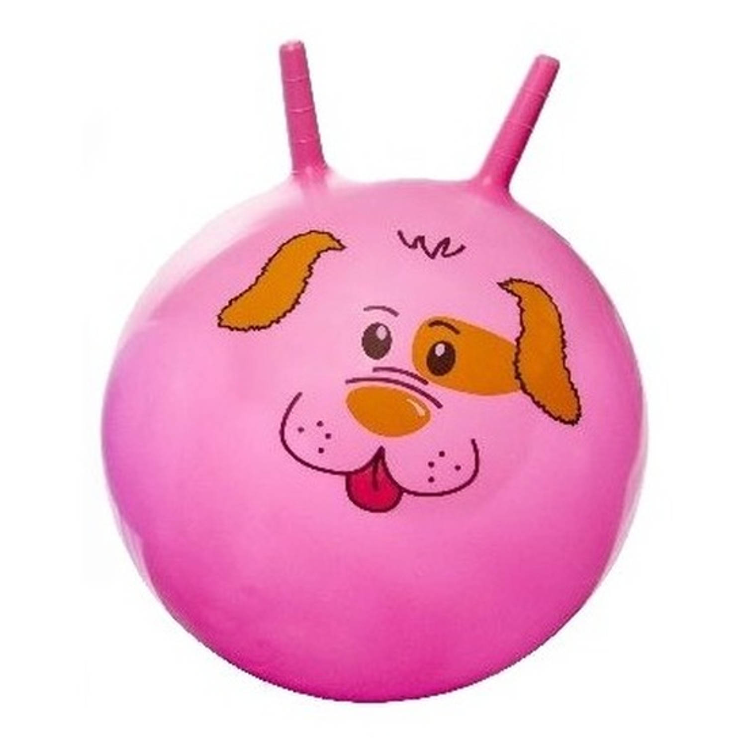 Skippybal Met Dieren Gezicht 46 Cm - Roze