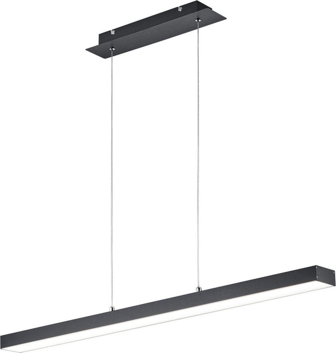 BES LED Led Hanglamp - Trion Agina - 18w - Aanpasbare Kleur - Dimbaar - Rechthoek - Mat - Aluminium - Zwart