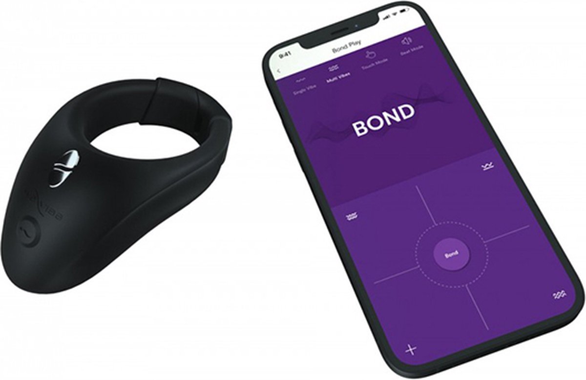 We-vibe Bond Stimulatiering Voor Mannen App Controlled - Charcoal Black - Zwart