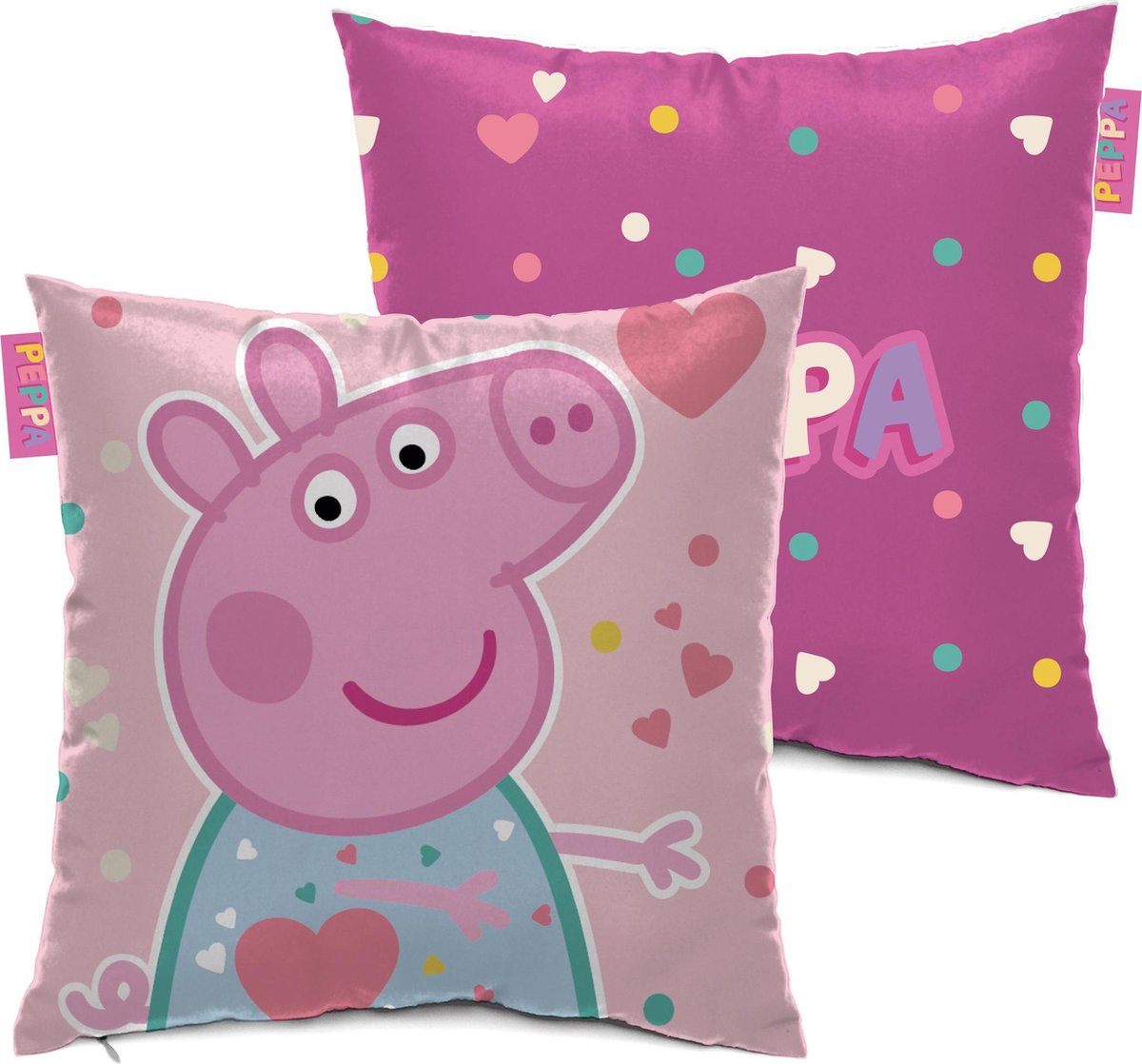 Nickelodeon kussen Peppa Pig 40 x 40 cm microfiber - Roze