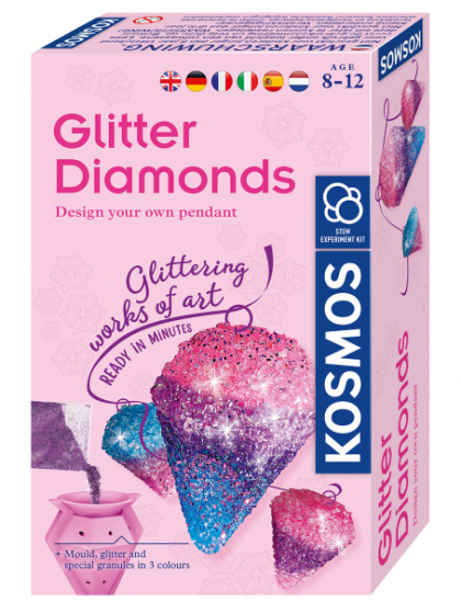 Kosmos Uitgevers sieraden maken Glitter Diamonds meisjes papier - Roze