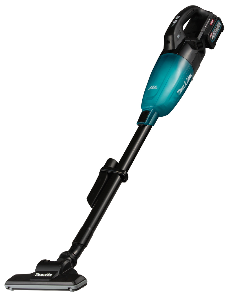 Makita CL001GA210 | Steelstofzuiger | 40 V Max |e uitvoering met blauwe transparante capsule | 2,0 Ah accu | 2 st | lader | in doos - Zwart