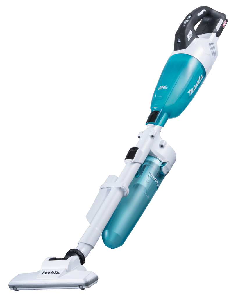 Makita CL001GZ22 | Steelstofzuiger | 40 V Max |te uitvoering met blauwe transparante capsule | met cycloon stofafscheider | Body | zonder accu&apos;s en lader - Wit