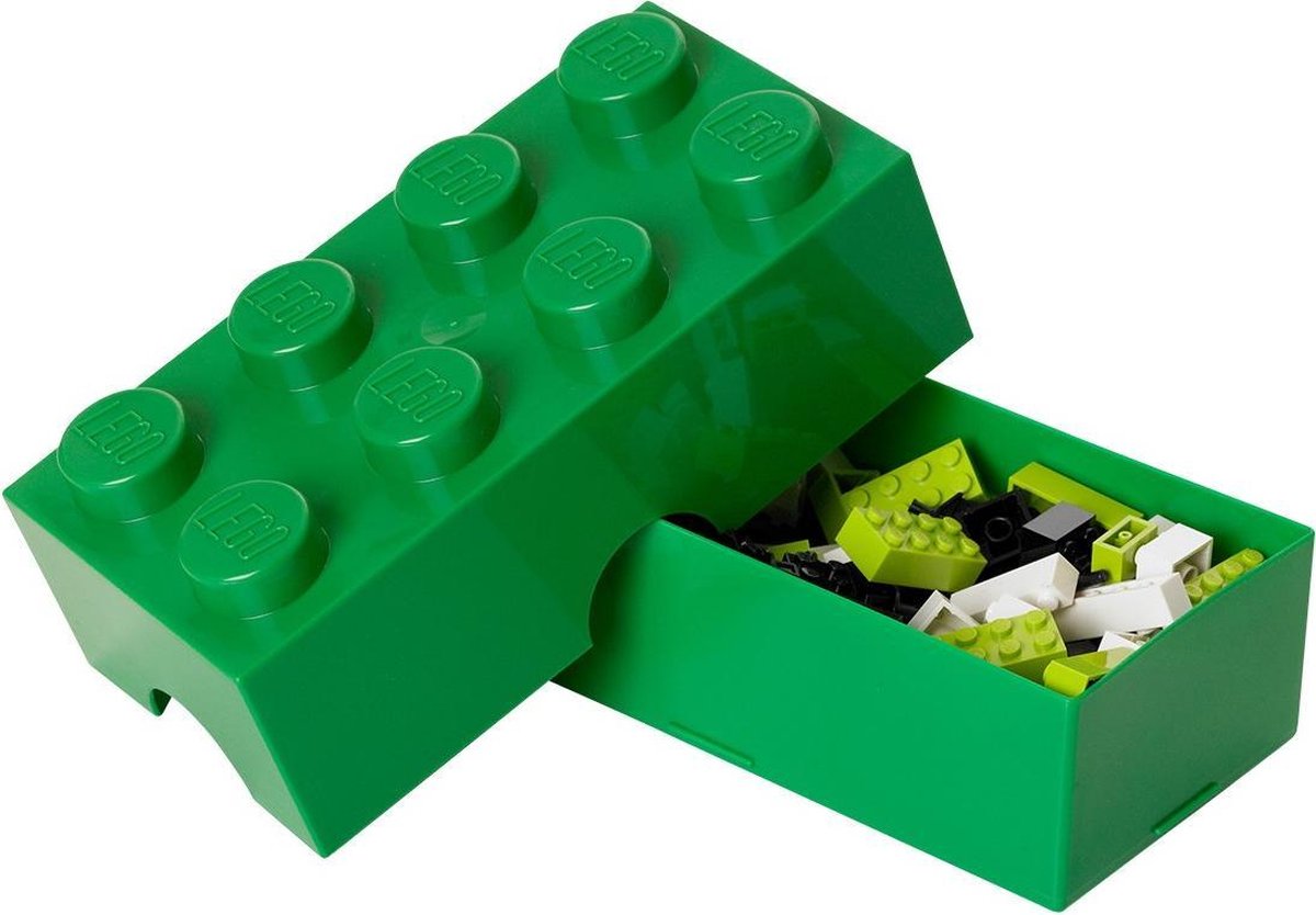 Room Copenhagen LEGO broodtrommel Brick 8 junior 20 x 10 cm - Groen