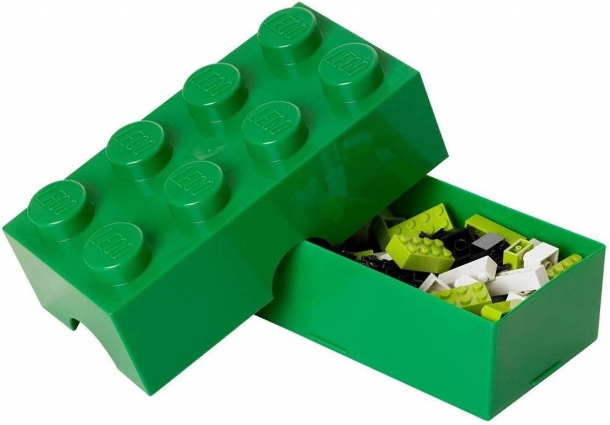 Room Copenhagen LEGO broodtrommel Brick 8 junior 20 x 10 cm - Groen
