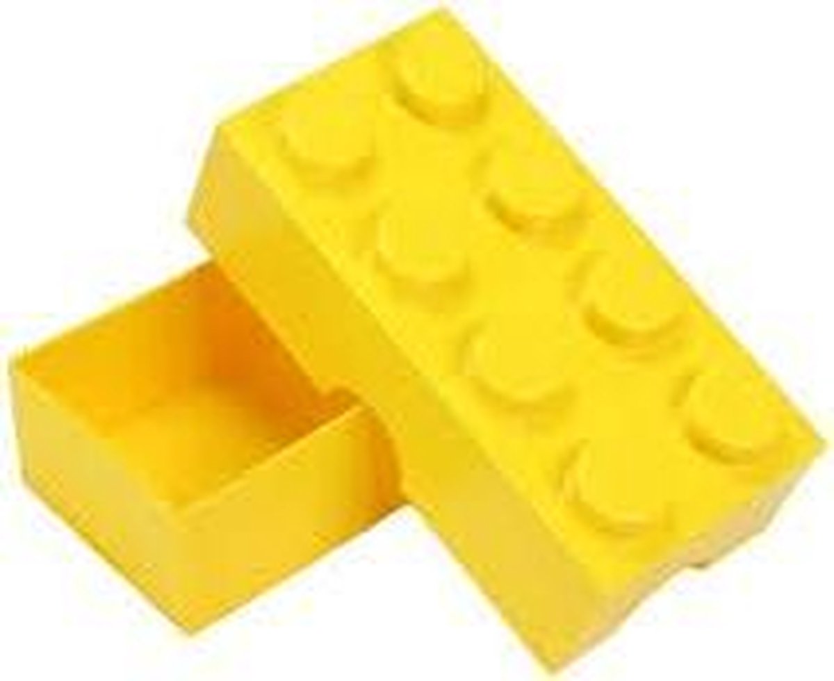Room Copenhagen LEGO broodtrommel Brick 8 junior 20 x 10 cm - Geel