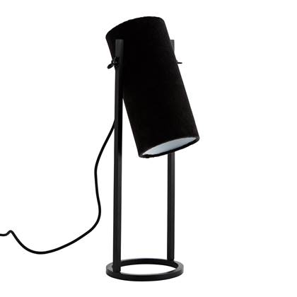 Madam Stoltz Velvet Tafellamp - Zwart