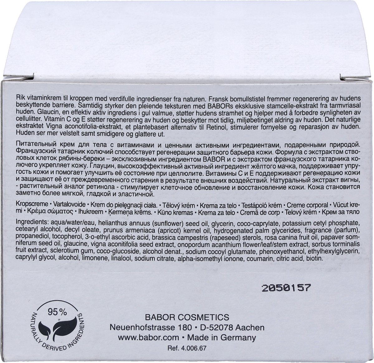 BABOR Vitamin ACE Body Cream Bodycrème 200ml