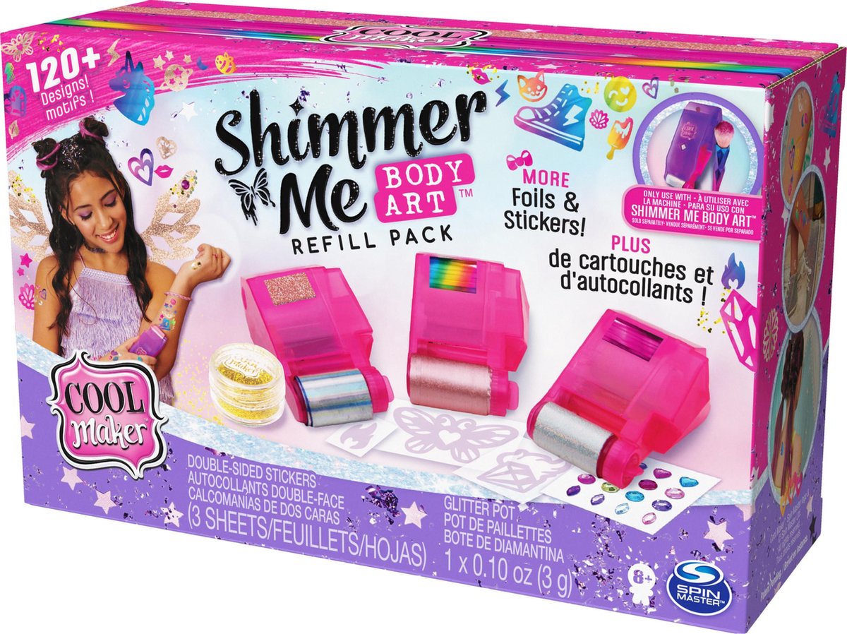 Cool Maker tattooset Shimmer Me Refill meisjes folie - Roze