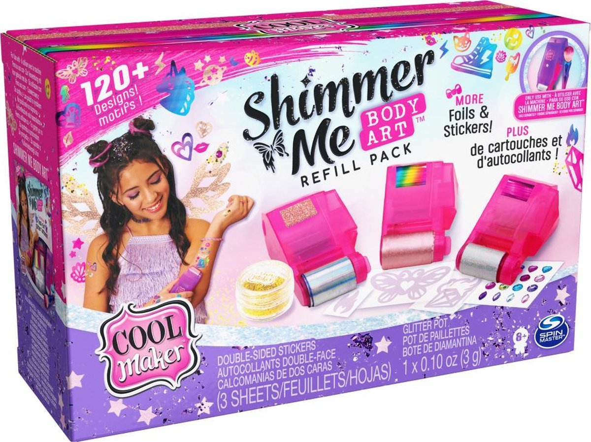 Cool Maker tattooset Shimmer Me Refill meisjes folie - Roze