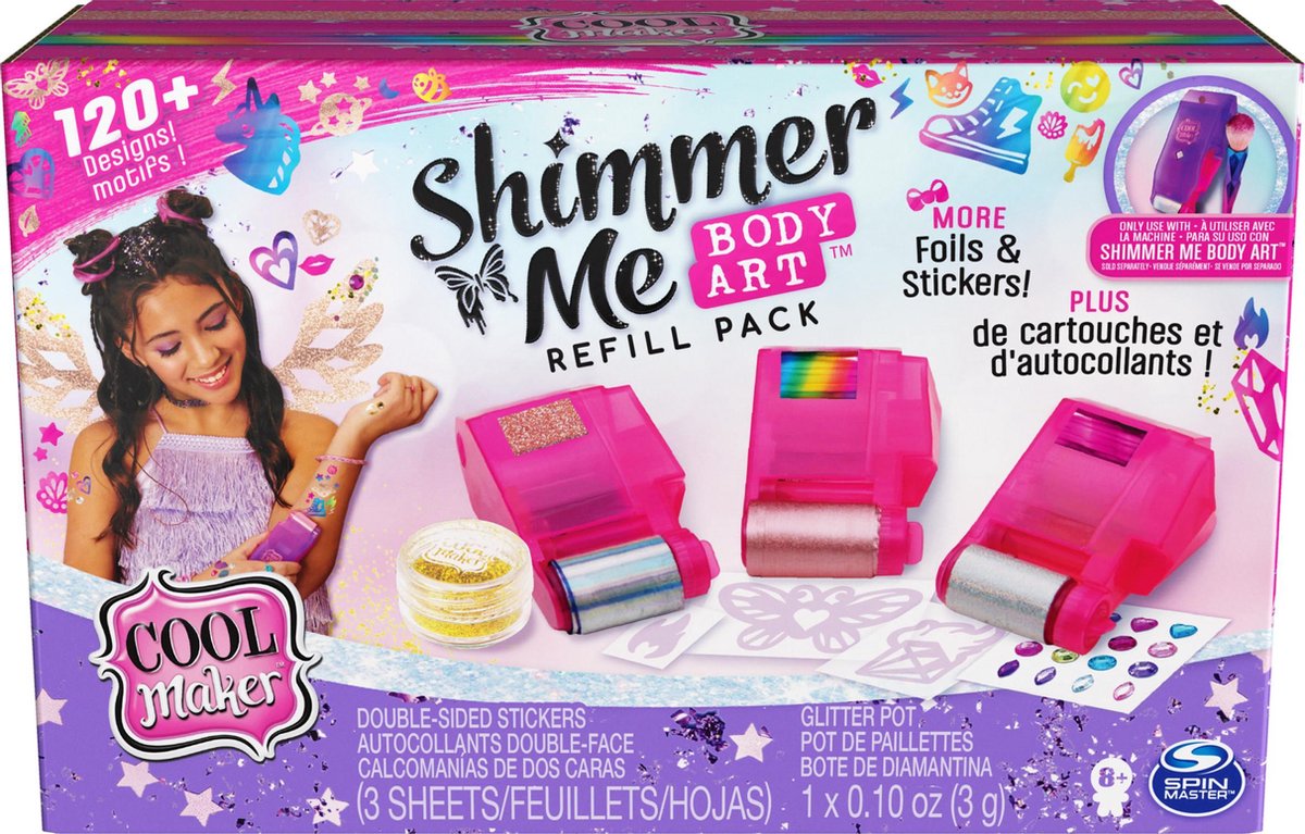 Cool Maker tattooset Shimmer Me Refill meisjes folie - Roze