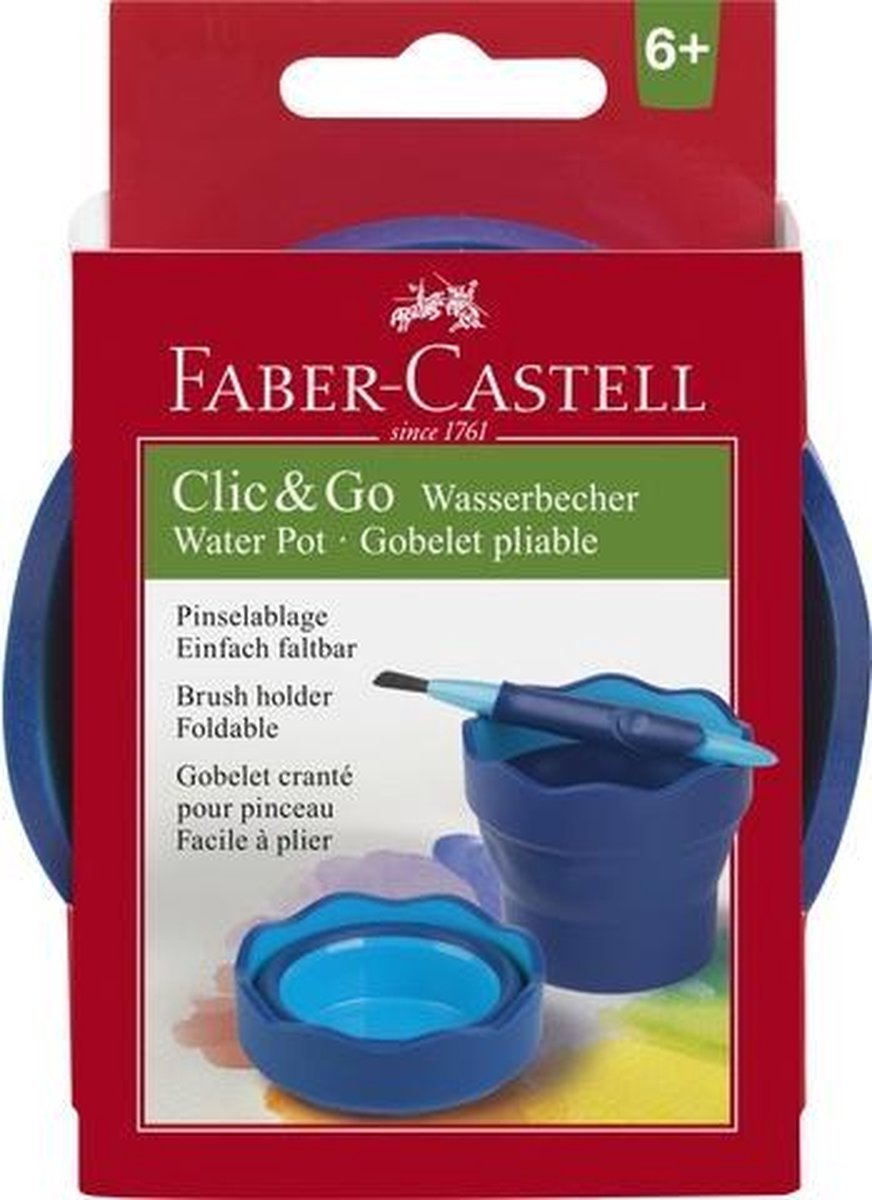 Faber Castell watercup Clic & Go junior polypropyleen - Blauw