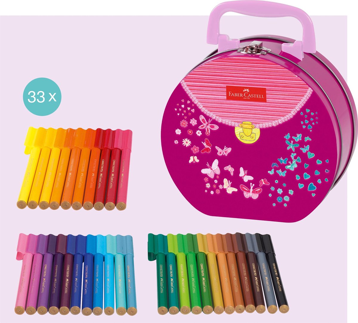 Faber Castell viltstiften Connector Schatkist 3 mm 34 delig
