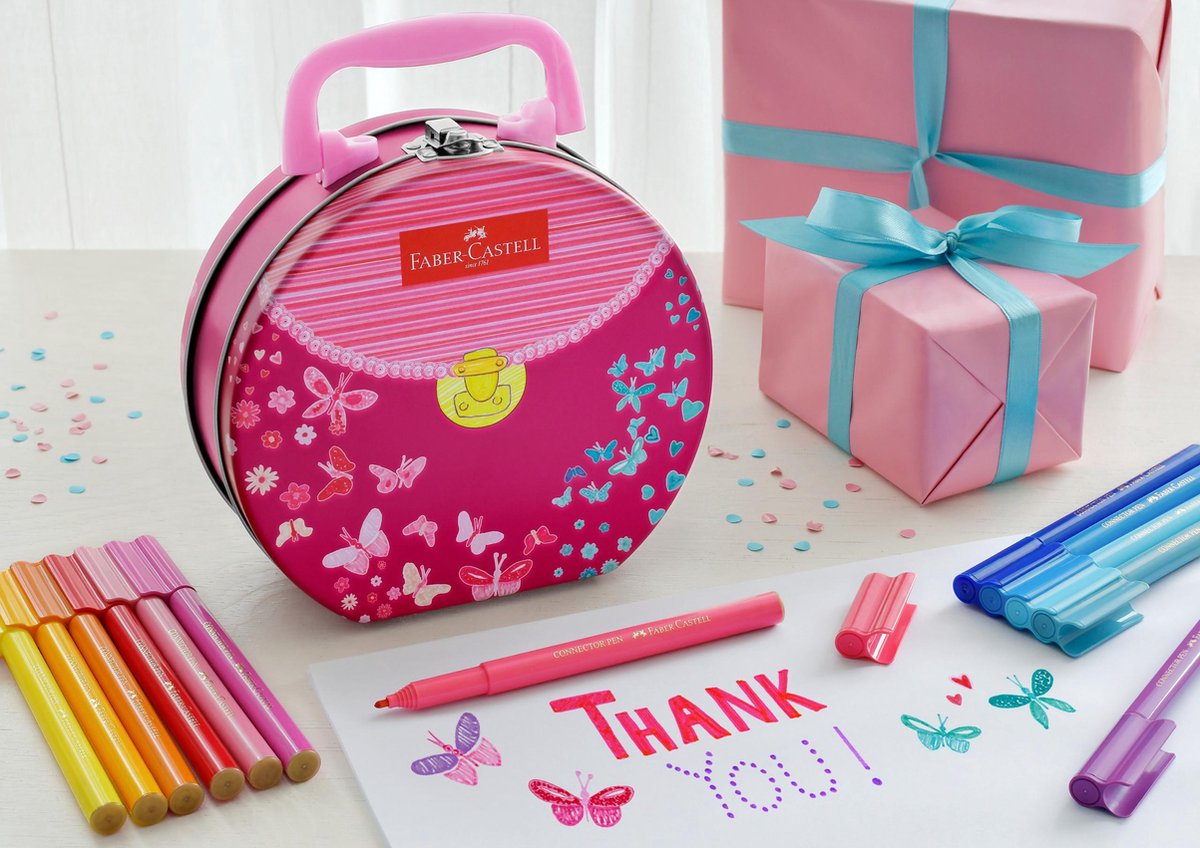 Faber Castell viltstiften Connector Schatkist 3 mm 34 delig