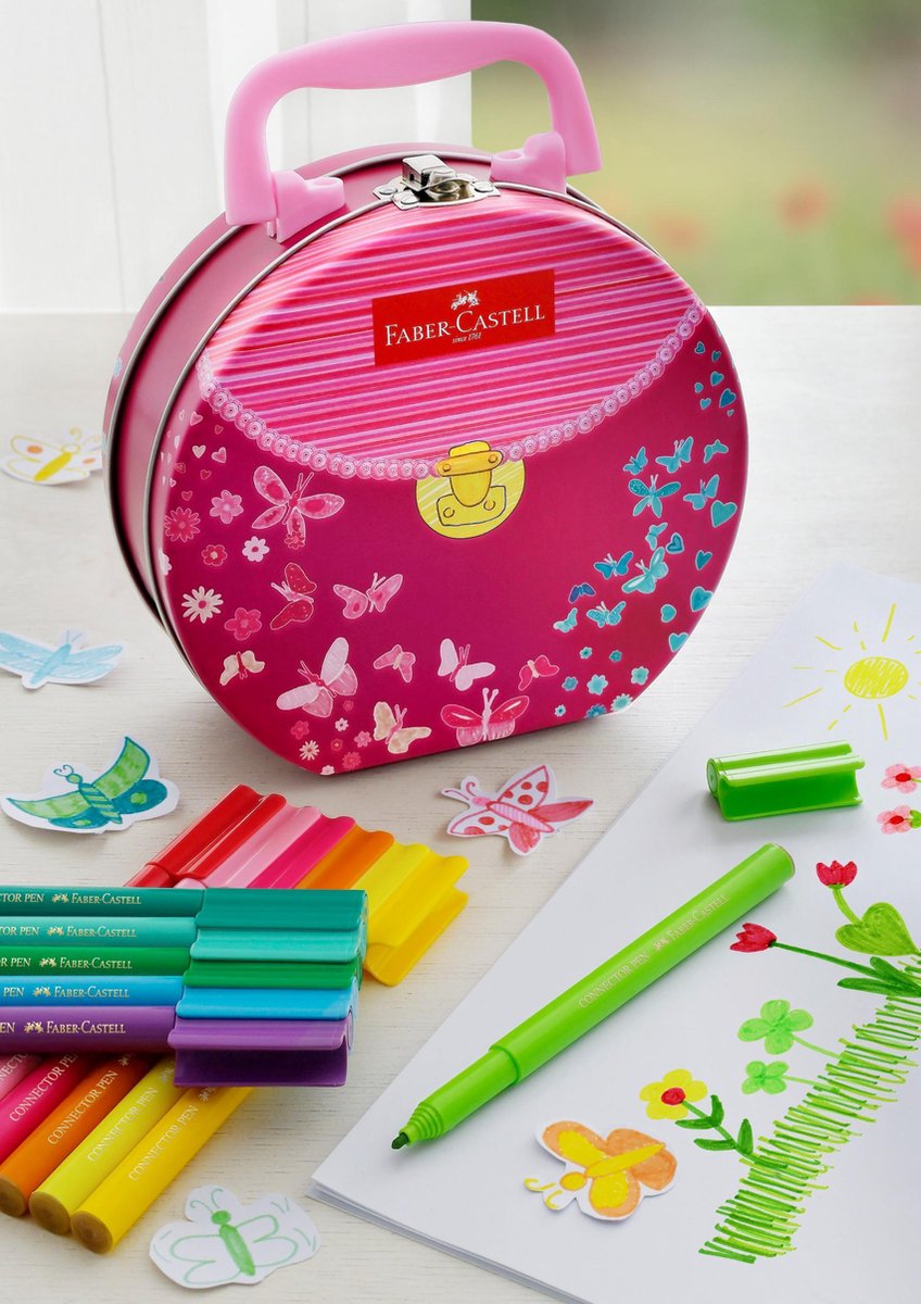 Faber Castell viltstiften Connector Schatkist 3 mm 34 delig