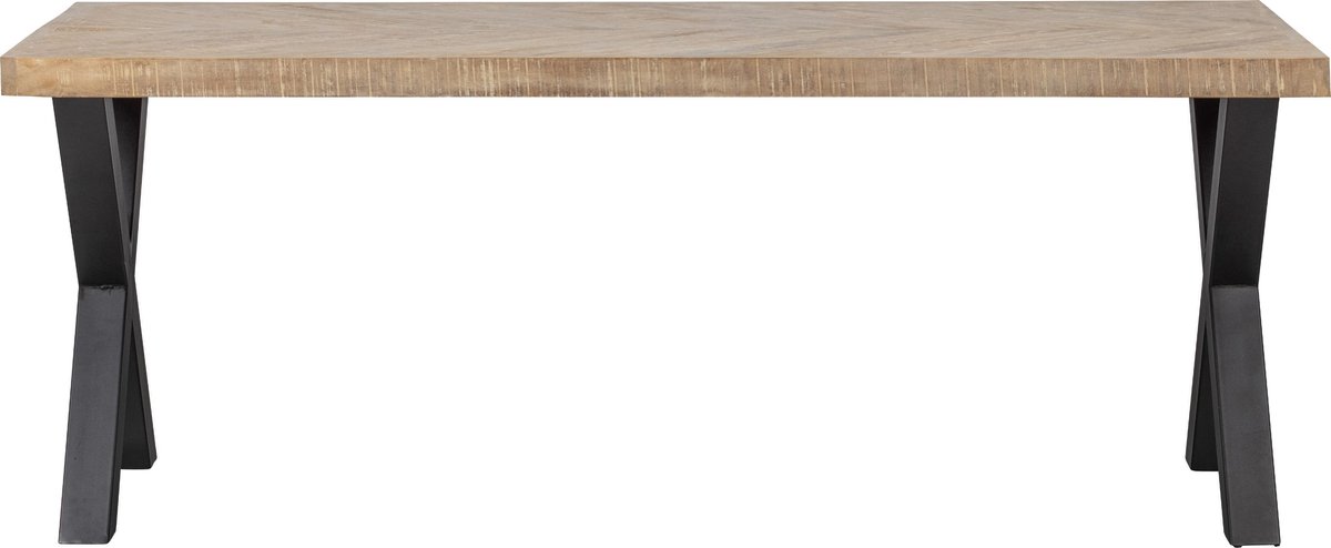 Woood Tablo Eettafel 200 x 90 - Visgraat - Bruin