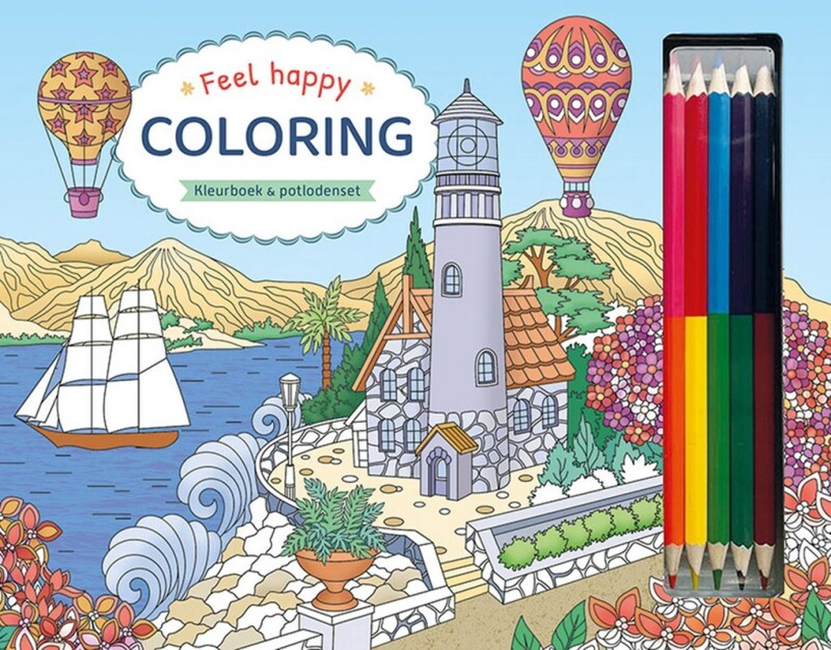 Feel Happy Coloring - Kleurboek & potlodenset