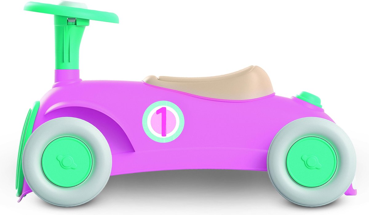 Clementoni loopauto Vintage junior kunststof 58,5 x 25 x 16 cm - Roze