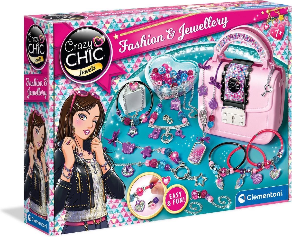Clementoni mode en sieraden Crazy Chic meisjes kunststof multicolor 38,5 x 7,8 x 28,5 cm