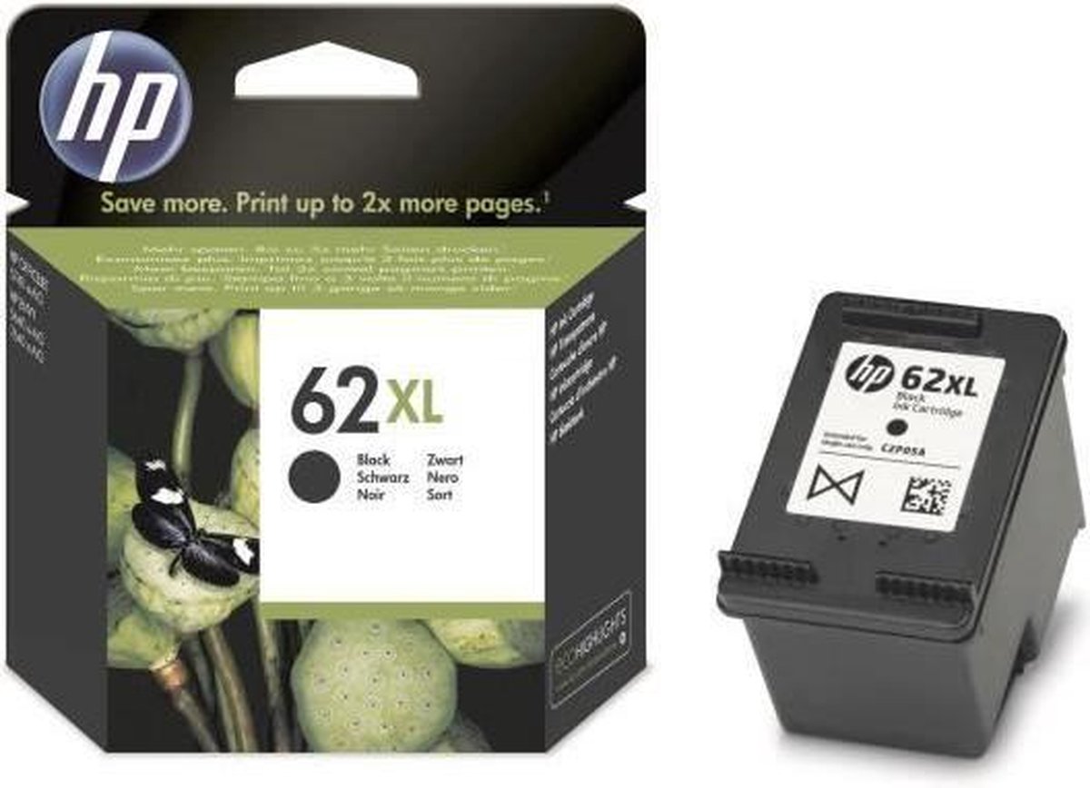 HP 62XL - Inktcartridge / / Hoge Capaciteit - Zwart