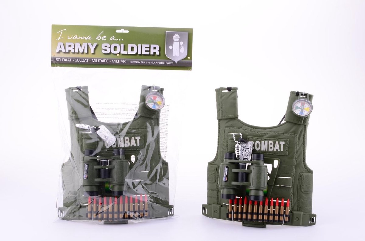 Johntoy Army Soldier verkleedset soldaat 5 delig - Groen