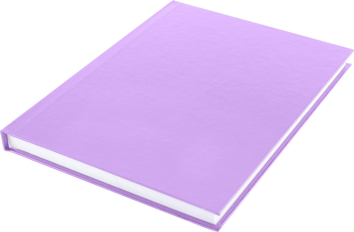 Kangaro dummyboek hardcover A5 karton/papier lila 80 vellen - Paars