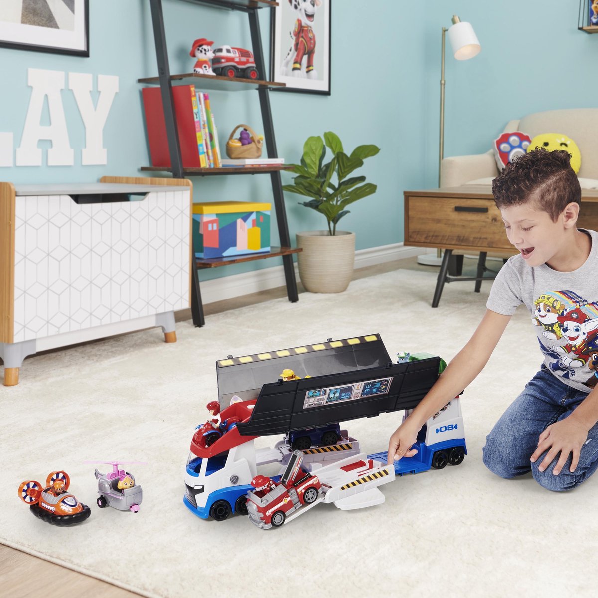 Nickelodeon bus Paw Patroller junior 70 x 15 cm 5 delig - Zwart