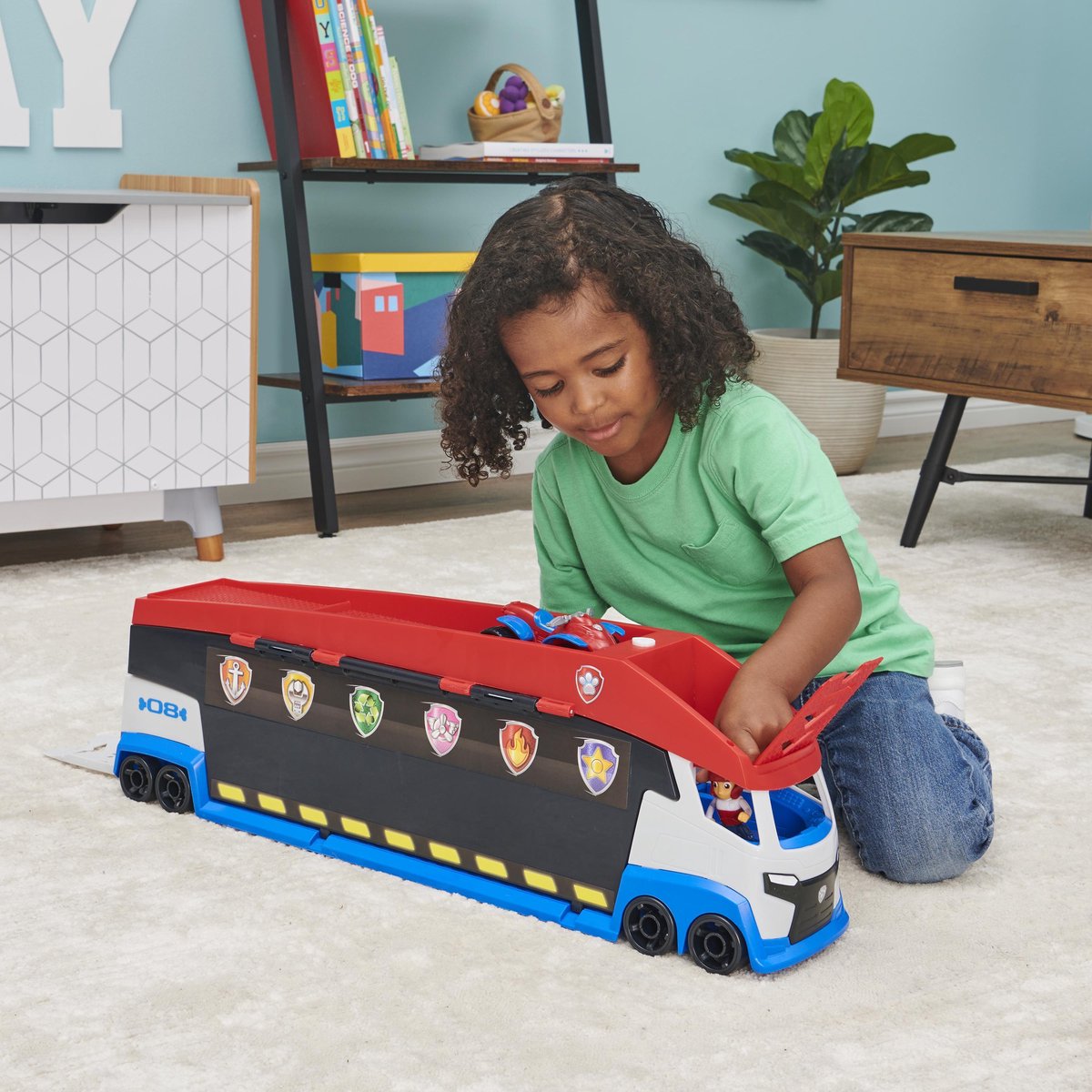 Nickelodeon bus Paw Patroller junior 70 x 15 cm 5 delig - Zwart