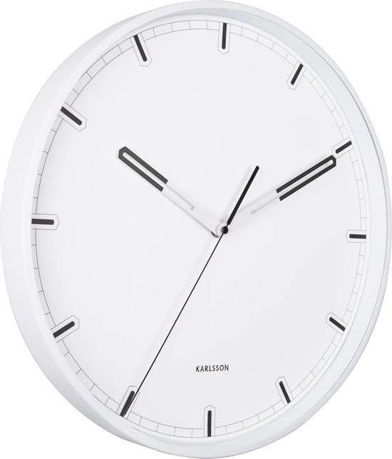 Karlsson Dipped Wandklok - Wit